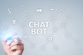 Chat bot, Ai, Artificial intelligence and automation technology in service and support. Business innovation. Royalty Free Stock Photo