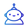 Chat bot AI robot icon