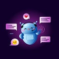Chat bot Arteficial Intelligence assistant