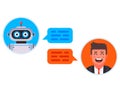 Chat bot automatically answers the client question. Royalty Free Stock Photo