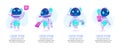 Chat bot banners set. Future marketing innovation