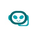 chat bot design, simple chat bot design, chat bot icon, green chat bot vector illustration Royalty Free Stock Photo