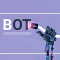 Chat Bot Free Robot Virtual Assistance Of Website Or Mobile Applications, Artificial Intelligence Concept