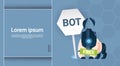 Chat Bot Free Robot Virtual Assistance Of Website Or Mobile Applications, Artificial Intelligence Concept Royalty Free Stock Photo