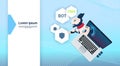 Chat Bot Free Robot Virtual Assistance Of Website Or Mobile Applications, Artificial Intelligence Concept