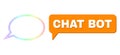 Spectral Network Gradient Hint Cloud Icon and Chat Bot Chat Bubble with Shadow Royalty Free Stock Photo