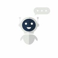 Chat bot icon with speech bubble. Virtual assistant for website.