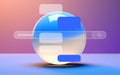 Chat Bot Illustration, Futuristic Robot Chat, Technology Communication Template , AI Deep Learning, Chatbot Artificial