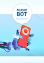 Chat Bot Music Robot Virtual Assistance Of Website Or Mobile Applications, Artificial Intelligence Concept