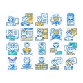 chat bot robot service icon hand drawn