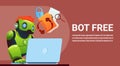 Chat Bot Using Laptop Computer, Robot Virtual Assistance Of Website Or Mobile Applications, Artificial Intelligence