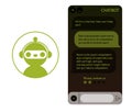 Chat bot window with robot icon Royalty Free Stock Photo