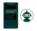 Chat bot window with robot icon Royalty Free Stock Photo