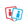 Chat Bubble Conversation Communication Simple Icon Symbol