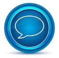 Chat bubble icon eyeball blue round button Royalty Free Stock Photo