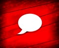 Chat bubble icon shiny line red background illustration Royalty Free Stock Photo