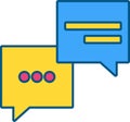 Chat Bubble Icon, Social Media Communication Sign