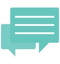 Chat Bubble Isolated Vector icon that can be easily edit or modified Royalty Free Stock Photo
