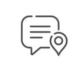 Chat bubble line icon. Speech dialogue box sign. Vector Royalty Free Stock Photo