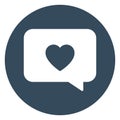 Chat bubble, love chat Isolated Vector icon which can easily modify or edit Royalty Free Stock Photo