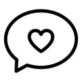 Chat bubble, love chat Isolated Vector icon which can easily modify or edit Royalty Free Stock Photo