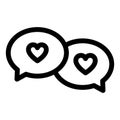 Chat bubble, love chat Isolated Vector icon which can easily modify or edit Royalty Free Stock Photo
