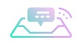 Chat Bubble on Map Pin Vector Icon, Location-Based Communication, vector design Generative AI Royalty Free Stock Photo