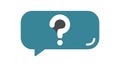 Chat bubble with question mark, representing help or query , vector design Generative AI Royalty Free Stock Photo