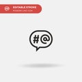 Chat Bubble Simple vector icon. Illustration symbol design template for web mobile UI element. Perfect color modern pictogram on Royalty Free Stock Photo