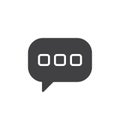 Chat bubble solid vector icon Royalty Free Stock Photo