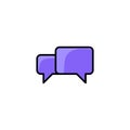chat bubble talk message colorful icon vector illustration
