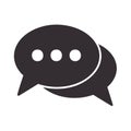 Chat bubbles communication concept icon, graphic design, social media message symbol Royalty Free Stock Photo