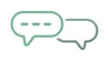 Chat Bubbles Icon with Lines for Ongoing Discussion, vector design Generative AI Royalty Free Stock Photo