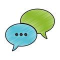Chat bubbles symbol scribble Royalty Free Stock Photo