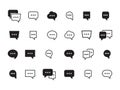 Chat bubbles. Talking symbols circle and square icons for online messengers dialog communication vector pictogram