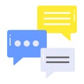 Chat bubbles vector concept of feedback comments icon