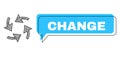 Shifted Change Conversation Frame and Network Cyclone Arrows Icon