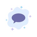 Chat, Chatting, Massage, Mail Blue Icon on Abstract Cloud Background