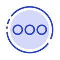 Chat, Chatting, Massage, Sign Blue Dotted Line Line Icon