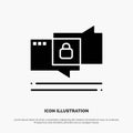 Chat, Chatting, Security, Secure solid Glyph Icon vector Royalty Free Stock Photo