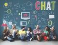 Chat Chatting Social Network Technology Concept Royalty Free Stock Photo