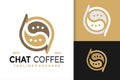 Chat Coffee Shop Logo Design, brand identity logos vector, modern logo, Logo Designs Vector Illustration Template