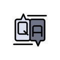 Chat, Comment, Education, Message  Flat Color Icon. Vector icon banner Template Royalty Free Stock Photo