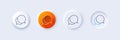 Chat comment line icon. Speech bubble sign. Social media message. Line icons. Vector