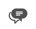 Text message icon. Chat comment sign. Speech bubble. Vector Royalty Free Stock Photo