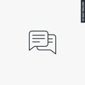 Chat, comments, linear style sign for mobile concept and web design