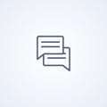 Chat, comments, vector best gray line icon