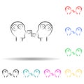 Chat, communication hand drawn multi color set icon. Simple thin line, outline vector of business icons for ui and ux, website or Royalty Free Stock Photo