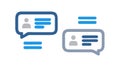 Chat Communication Icon: Messages and Conversations, vector design Generative AI Royalty Free Stock Photo