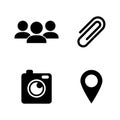 Chat communication. Simple Related Vector Icons